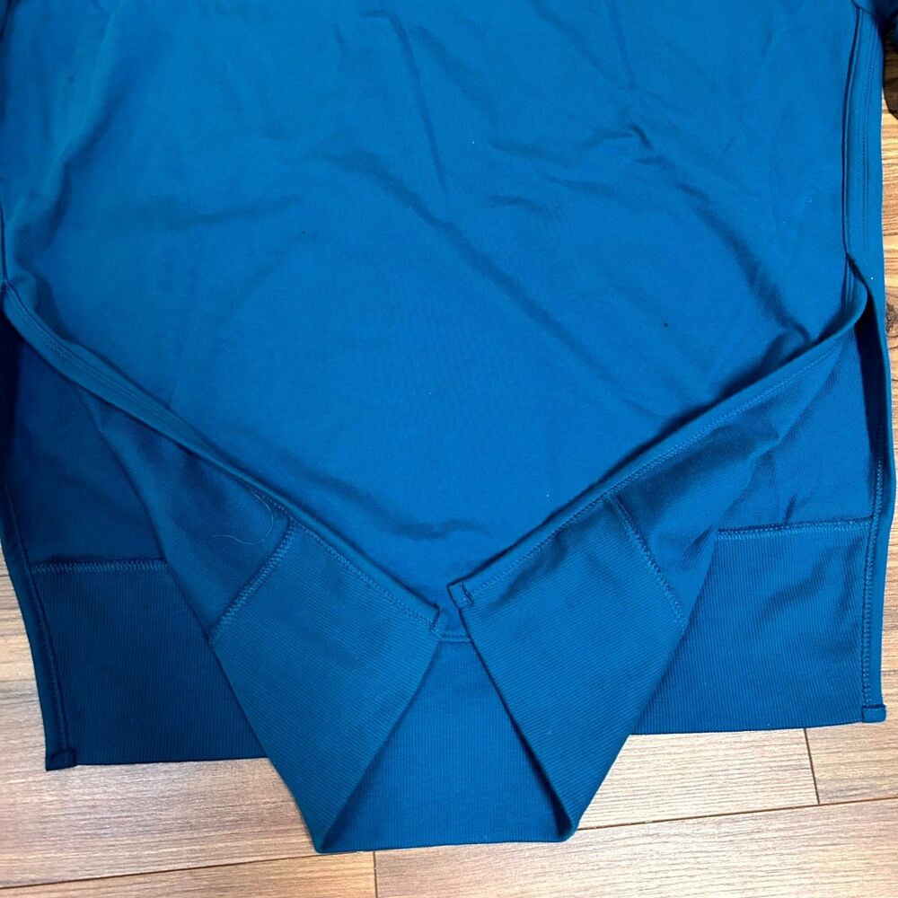 Terra & Sky Sweatshirt Womens 0X 14W Plus Blue Terry Fleece Stretch High-Low NWT - Picture 7 of 10